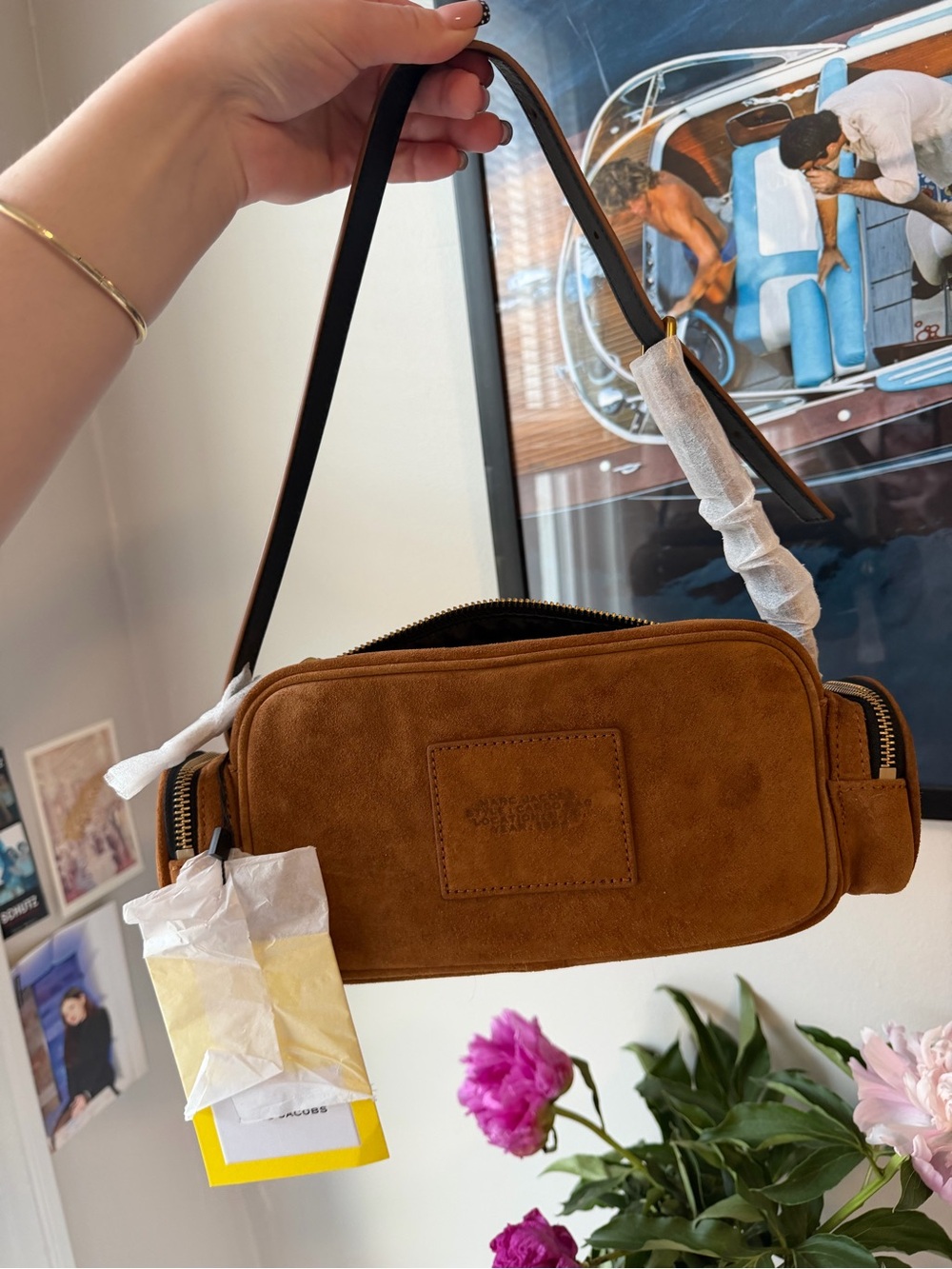 Marc Jacobs Brown Suede The Cargo Bag Crossbody - Picture 2 of 4